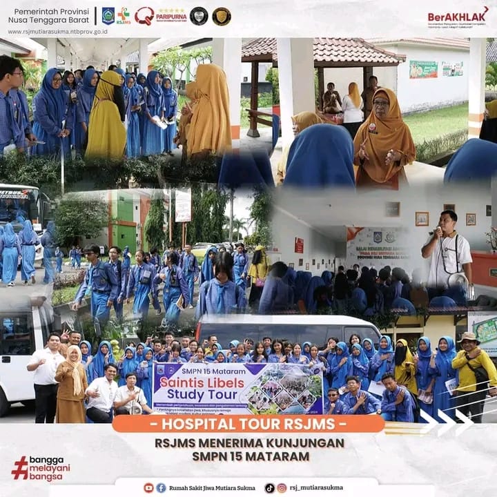 HOSPITAL TOUR RSJMS : RSJMS MENERIMA KUNJUNGAN SMPN 15 MATARAM